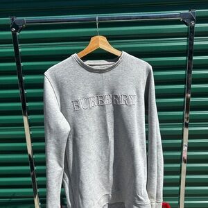 Burberry Light Gray Crewneck Sweater for Men